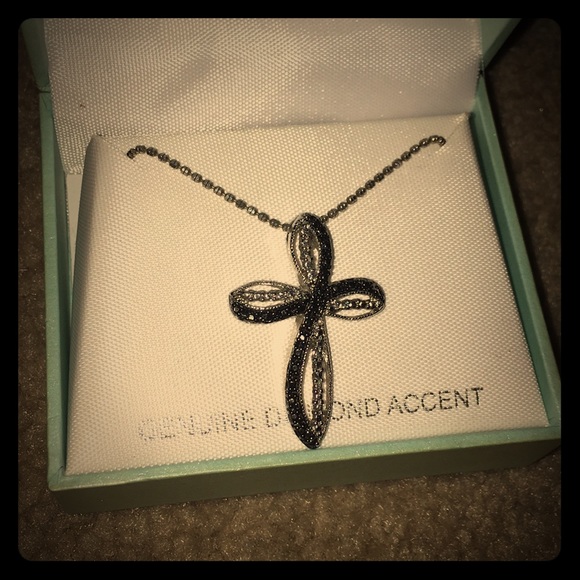 Jewelry - Black and silver cross necklace